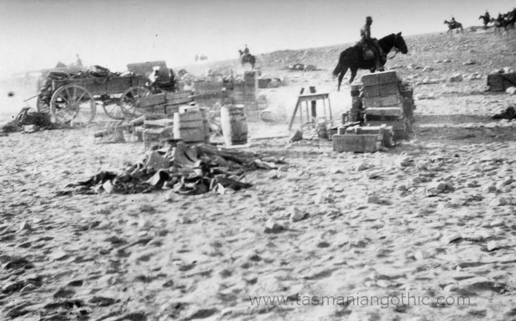 horsemen and stores in desert